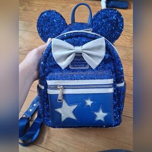 Disney Make A Wish Sequin Loungefly Mini Backpack